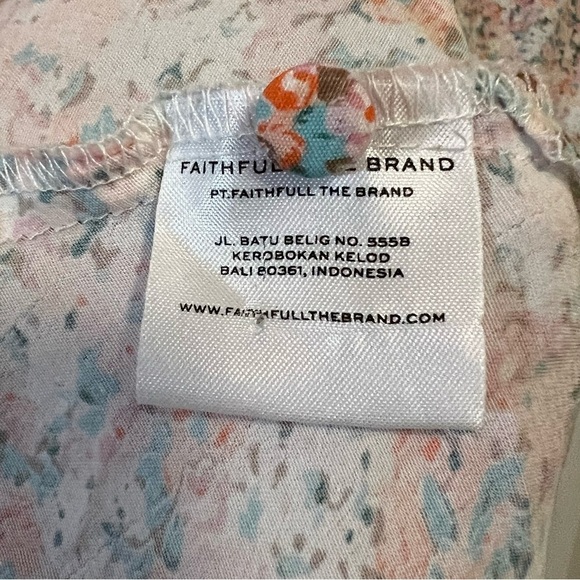 FAITHFULL THE BRAND BELINE DRESS VIONETTE FLORAL FAIRY WHIMSICAL 4 PUFF SLEEVES - Picture 13 of 16